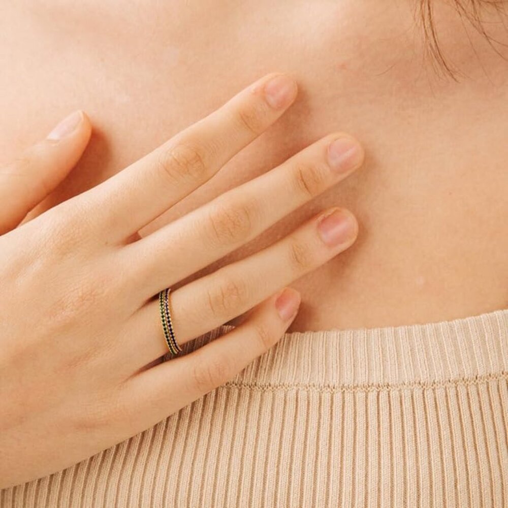 Personalized Stackable Birthstone Ring In Silver … - image 7